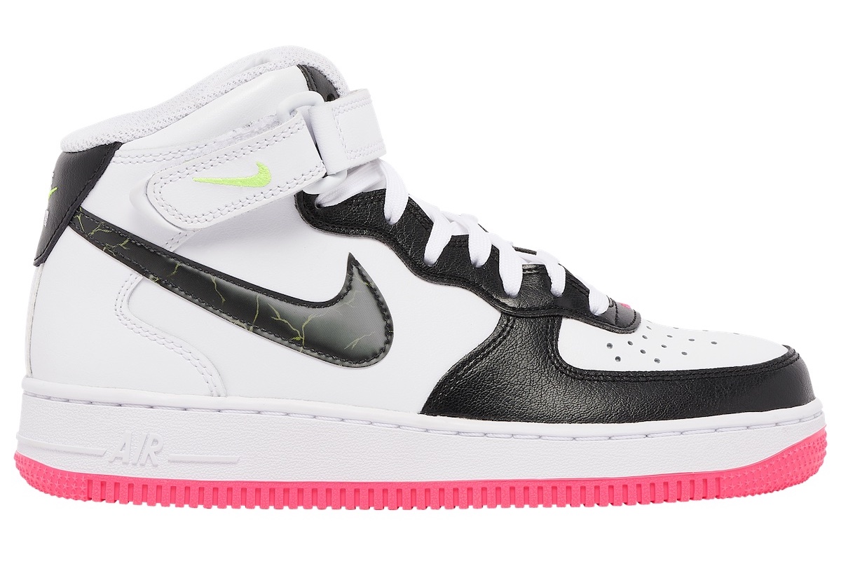 Nike Air Force 1 Mid GS White Black Pink