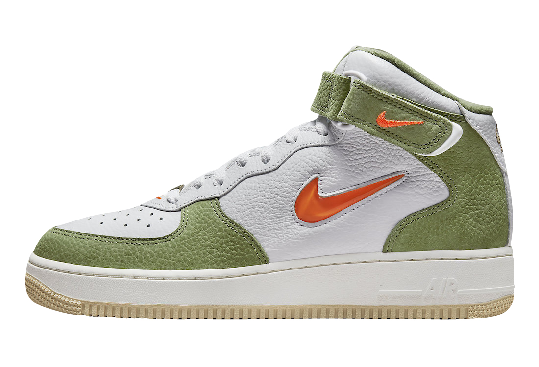 Nike Air Force 1 Mid Olive Green Total Orange