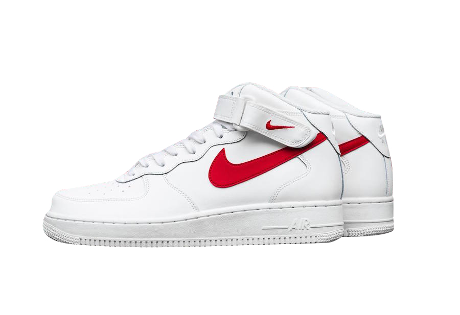 Nike Air Force 1 Mid Sail University Red