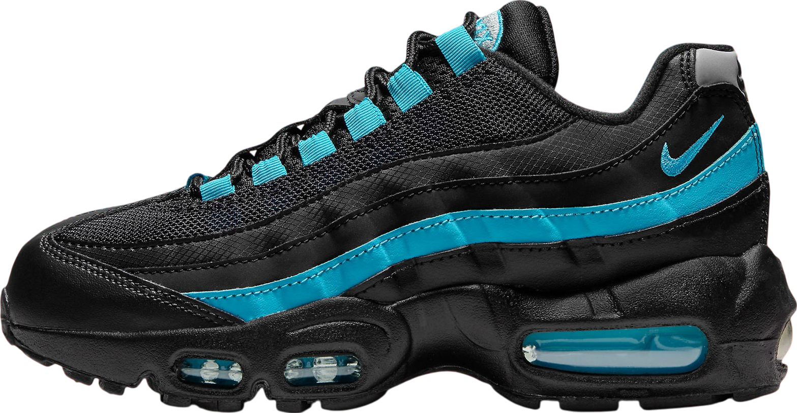 大人もOK! AIR MAX 95 GS Recraft \"Black/Aqua/Orange/White\" Nike Air Max 95 Recraft GS Black Aquamarine Orange Size 7Y