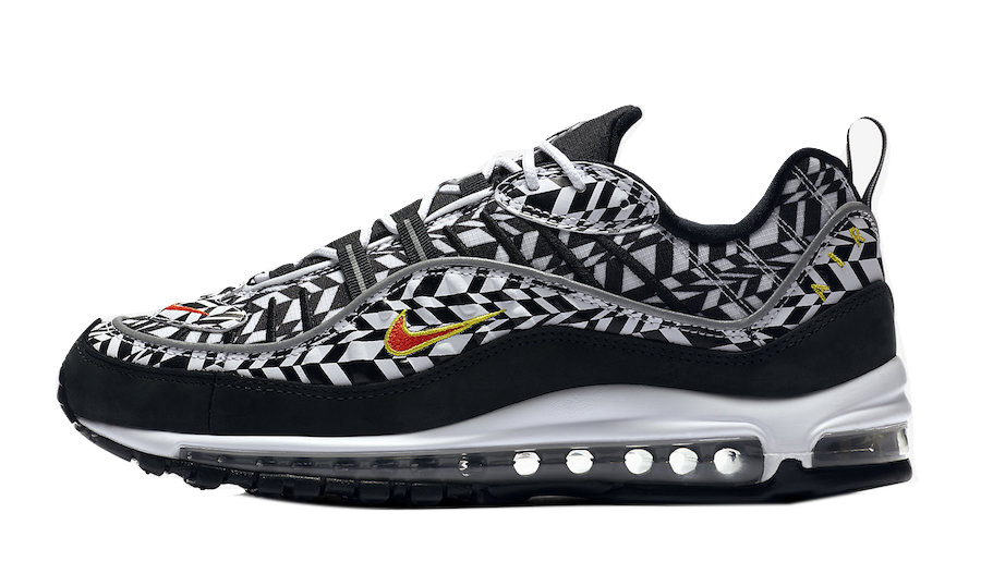 Nike Air Max 98 All Over Print Black White