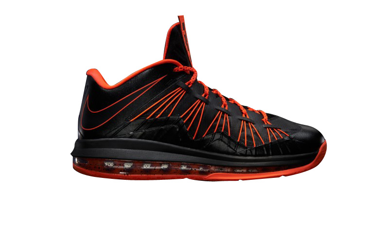 Nike Air Max LeBron 10 Low - Black / Total Crimson