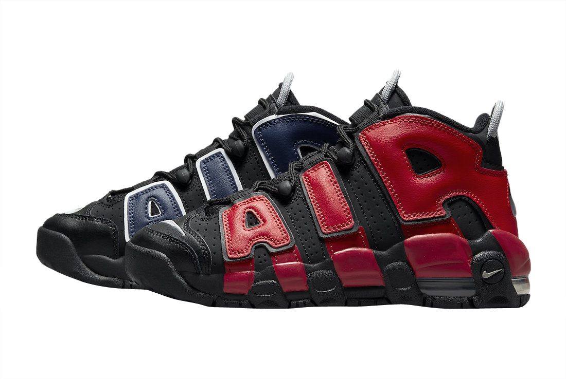 Nike Air More Uptempo GS Black Red Blue