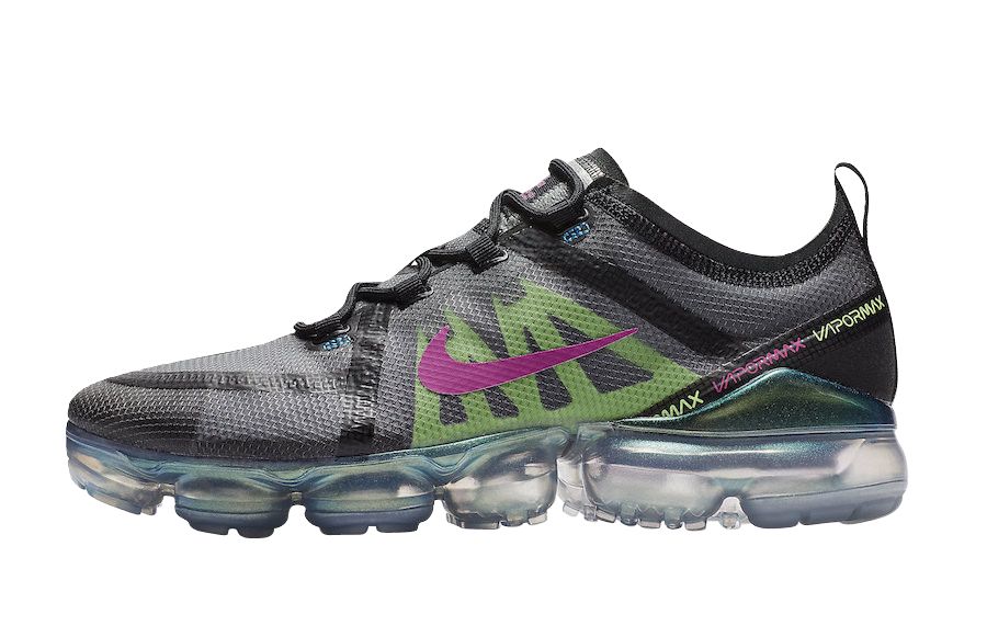 Nike Air VaporMax 2019 Black Active Fuchsia Lime Blast