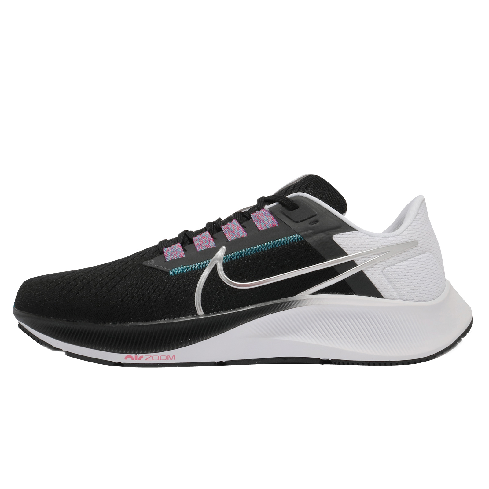 Nike Air Zoom Pegasus 38 Black Metallic Silver