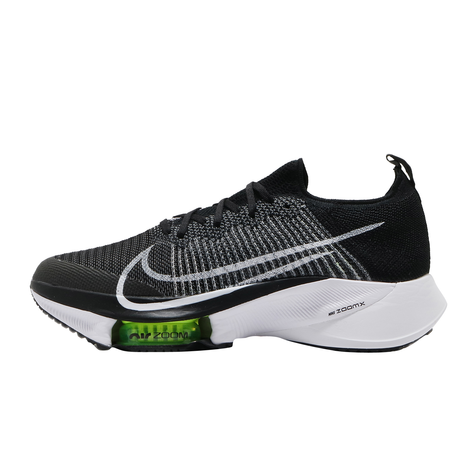 Nike Air Zoom Tempo Next% Flyknit Black White Volt