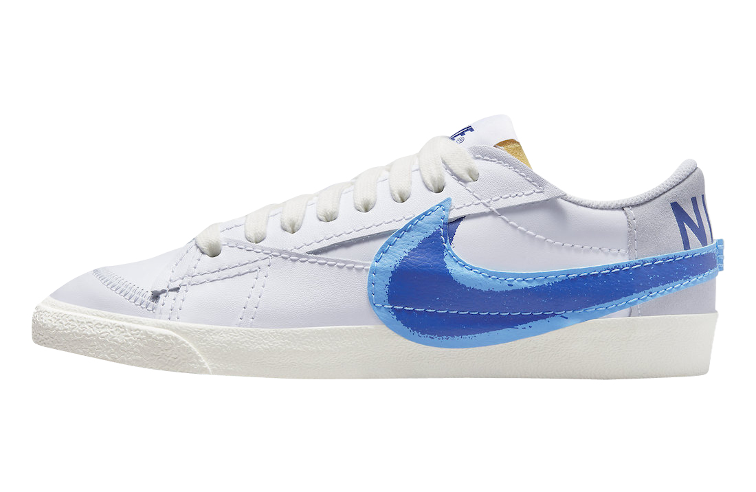 Nike Blazer Low Jumbo Double Swoosh White Blue