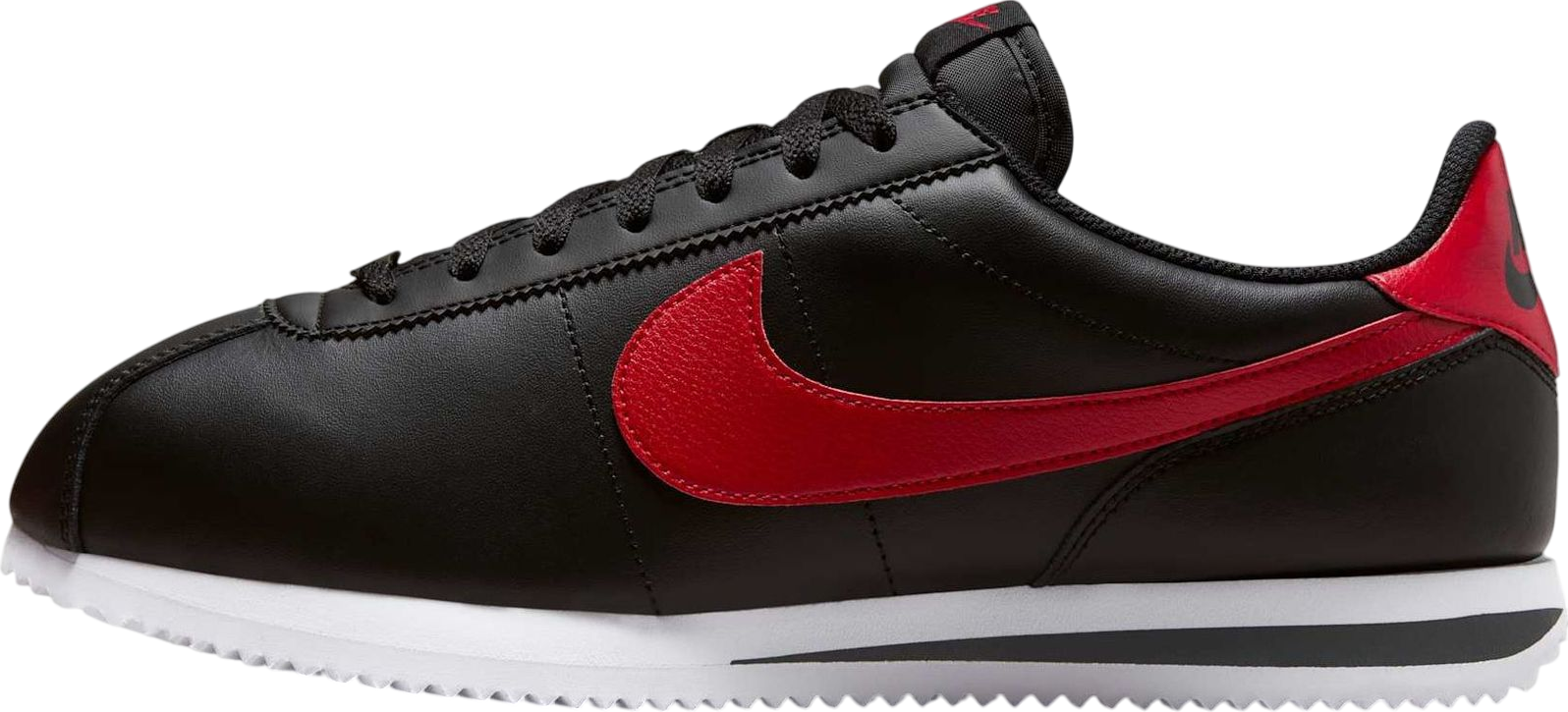 nike cortez black red