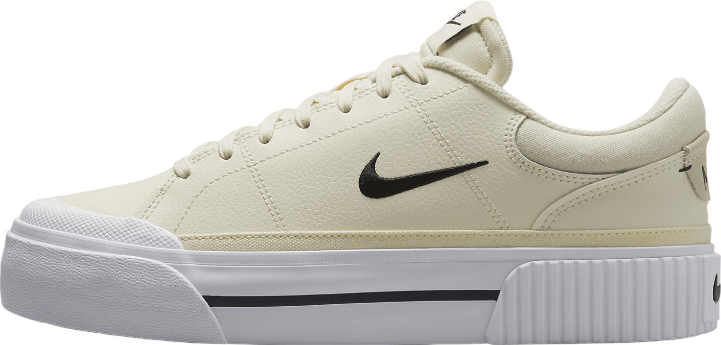 国内配送 NIKE W COURT LEGACY LIFT PALE IVORY/MUSLIN-WHT-BLK nike-court-legacy-lift-wmns-