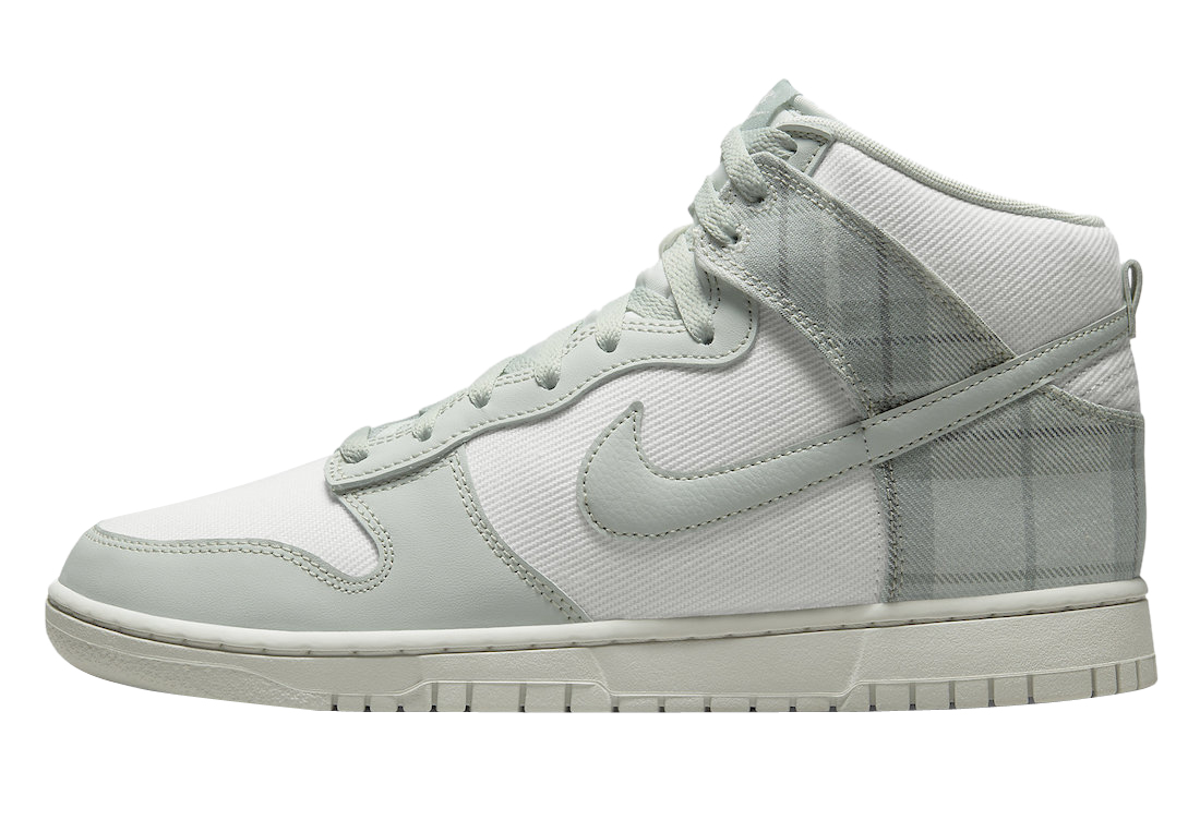 Nike Dunk High Plaid White Green