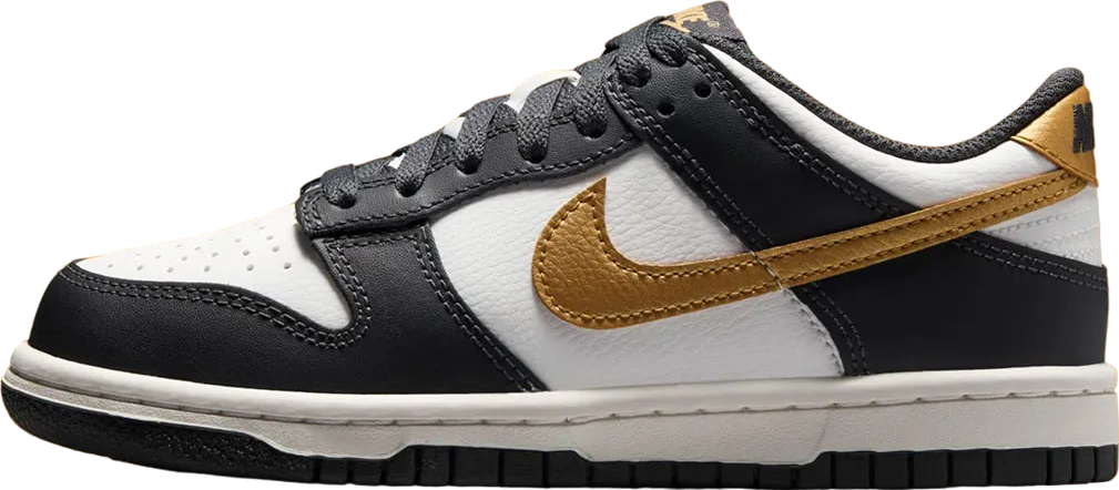 Nike Dunk Low GS White / Black / Metallic Gold