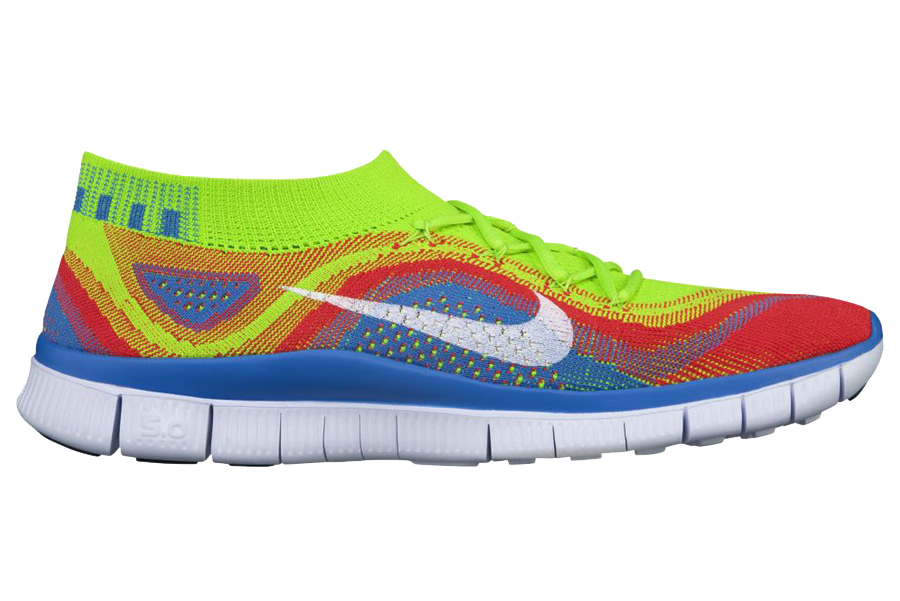 Nike free flyknit 5.0 rainbow green deals
