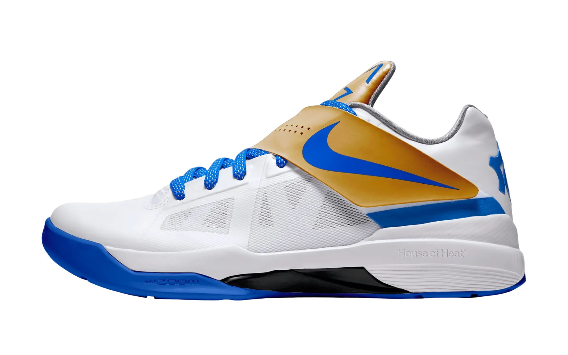 Nike KD 4 White Royal Gold