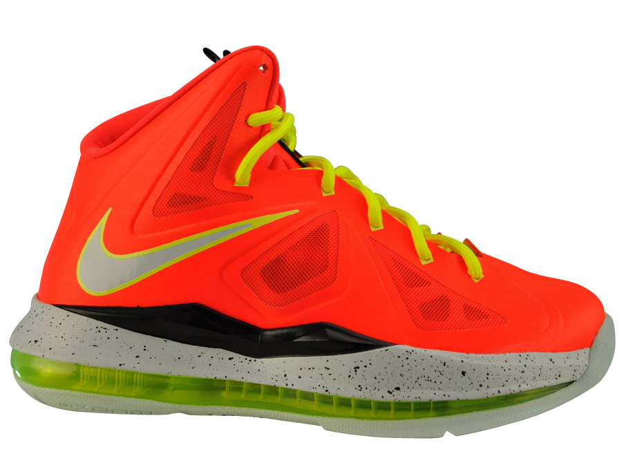 Nike LeBron 10 GS - Total Crimson / Black / Volt