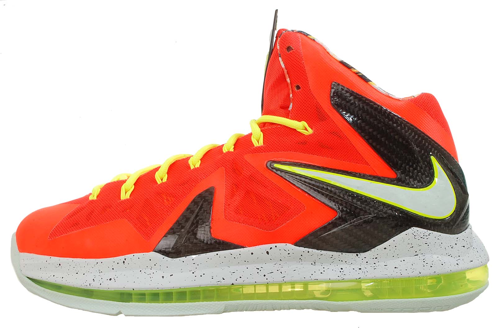 Nike LeBron 10 P.S. Elite - Total Crimson / Fiberglass - Black - Volt