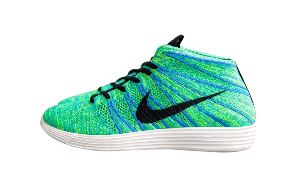 Nike Lunar Flyknit Chukka - Blue Glow / Black - Volt - Sail