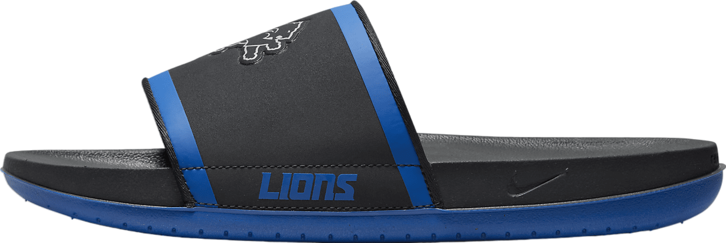 Nike Offcourt Slide (NFL Detroit Lions) Anthracite / Battle Blue