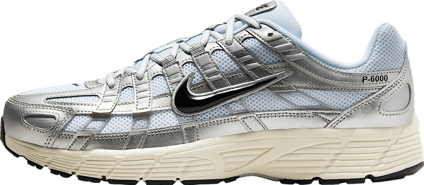 国内配送 NIKE P-6000 WHITE/BLACK-LLIC SILVER-FLAT SILVER Nike P-6000 White Metallic Silver Flat Silver Black Men's