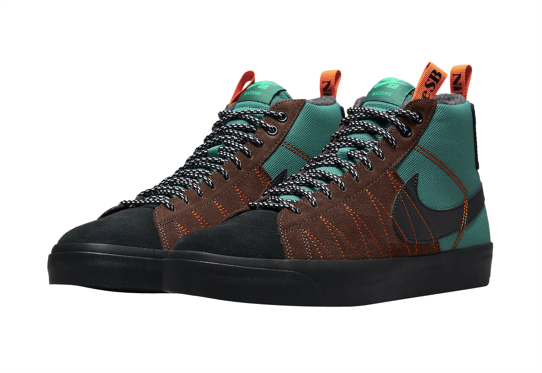 靴 Nike SB Blazer Mid Acclimate 27cm Nike Blazer Premium SB Mid Acclimate Pack - Noble Green for