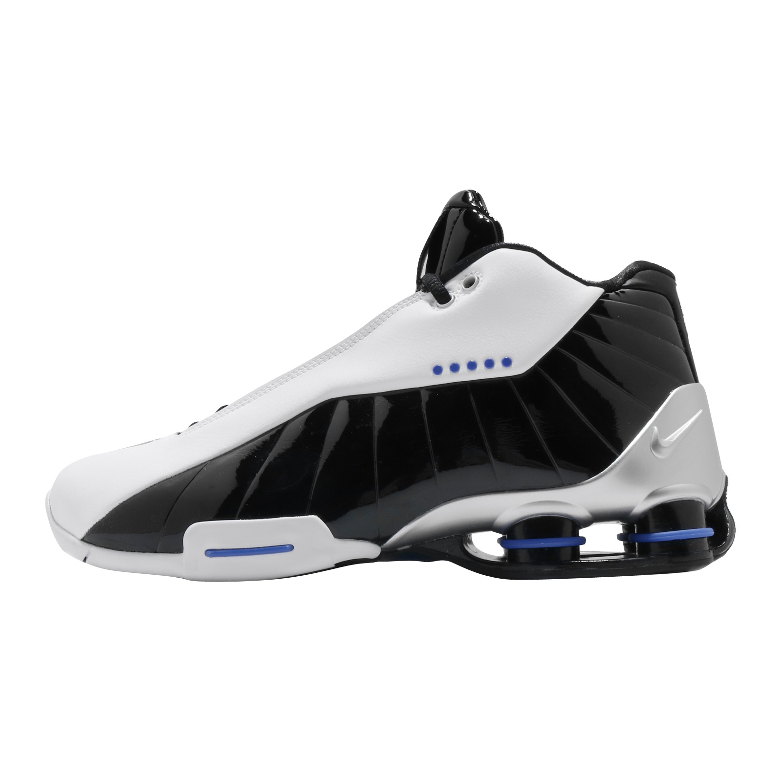 Nike Shox BB4 White Metallic Silver Racer Blue