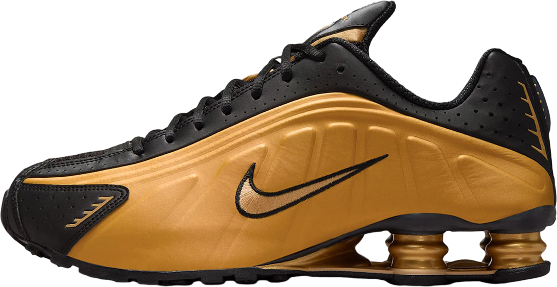 激レア NIKE SHOX ブラック ゴールド Nike Shox R4 Black Metallic Gold (GS) - BQ4000-004 - US
