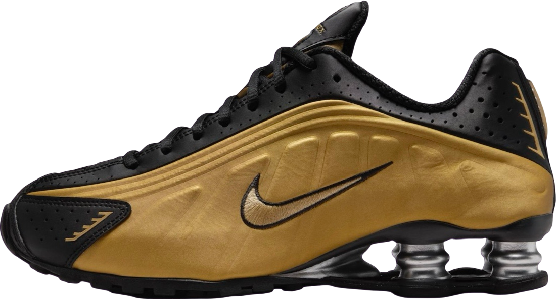 Nike Shox R4 Black / Metallic Gold