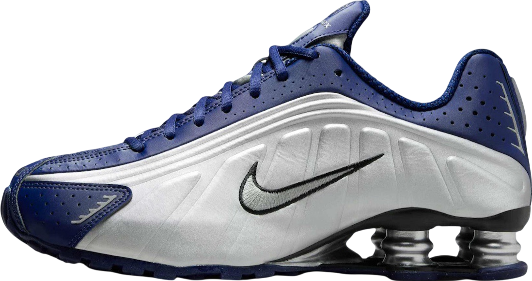 ★NIKE★ SHOX R4 M llic Silver Psychic Blue HQ1998-004 Nike Shox R4 Psychic Blue HQ1988-004 | SneakerNews.com