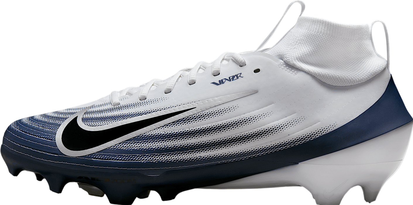 Nike Air Zoom Vapor 1 Pro Football Cleats HM8850-104 Size 9 White Navy Blue NEW NIKE Zoom Air Vapor Pro 1 Football Cleats Mens 8 Womens 9.5  main image 2