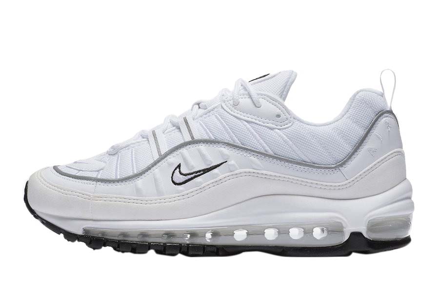 Nike WMNS Air Max 98 White Reflective Silver Apr 2018 AH6799 103 KicksOnFire