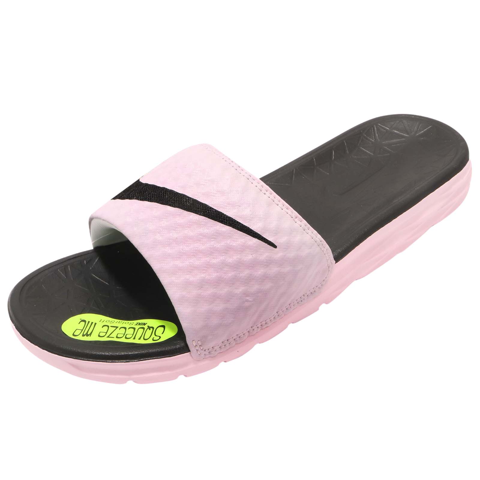 Nike benassi solarsoft slide women's pink hotsell