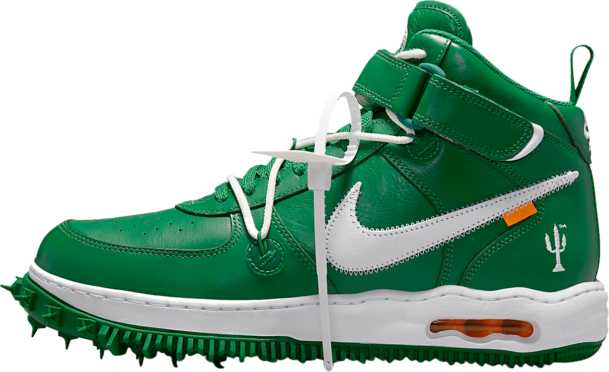 Off-White x Nike Air Force 1 Mid Pine Green - Apr 2023 - DR0500