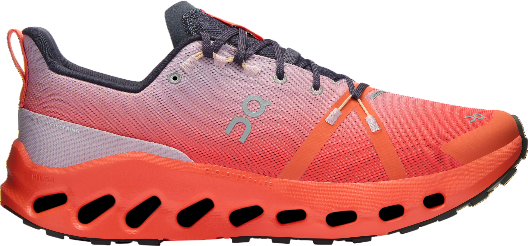 On Cloudsurfer Trail Waterproof Mauve / Flame