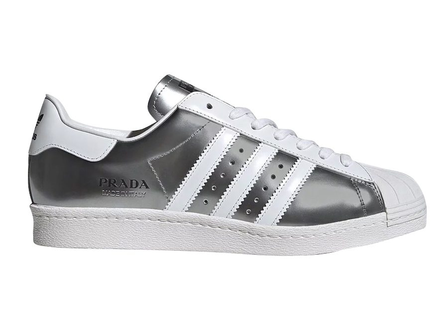 Prada x adidas Superstar Silver Metallic