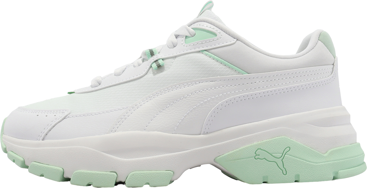 国内配送 PUMA CASSIA VIA EMBROIDERY WHITE/F.GRAY PUMA】 プーマ CASSIA VIA EMBROIDERY カシーア VIA エンブロイ