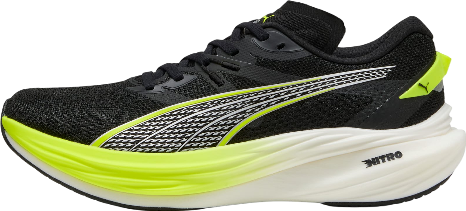 ★PUMA★ Diviate Nitro 3 Wide Black Yellow 37844903 Deviate NITRO™ 3 WIDE Men's Running Shoes | PUMA