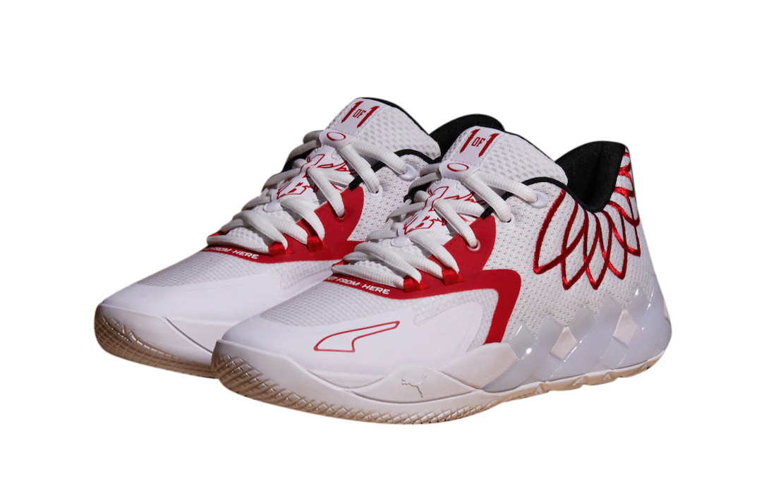 PUMA MB.01 Lo White Bright Red