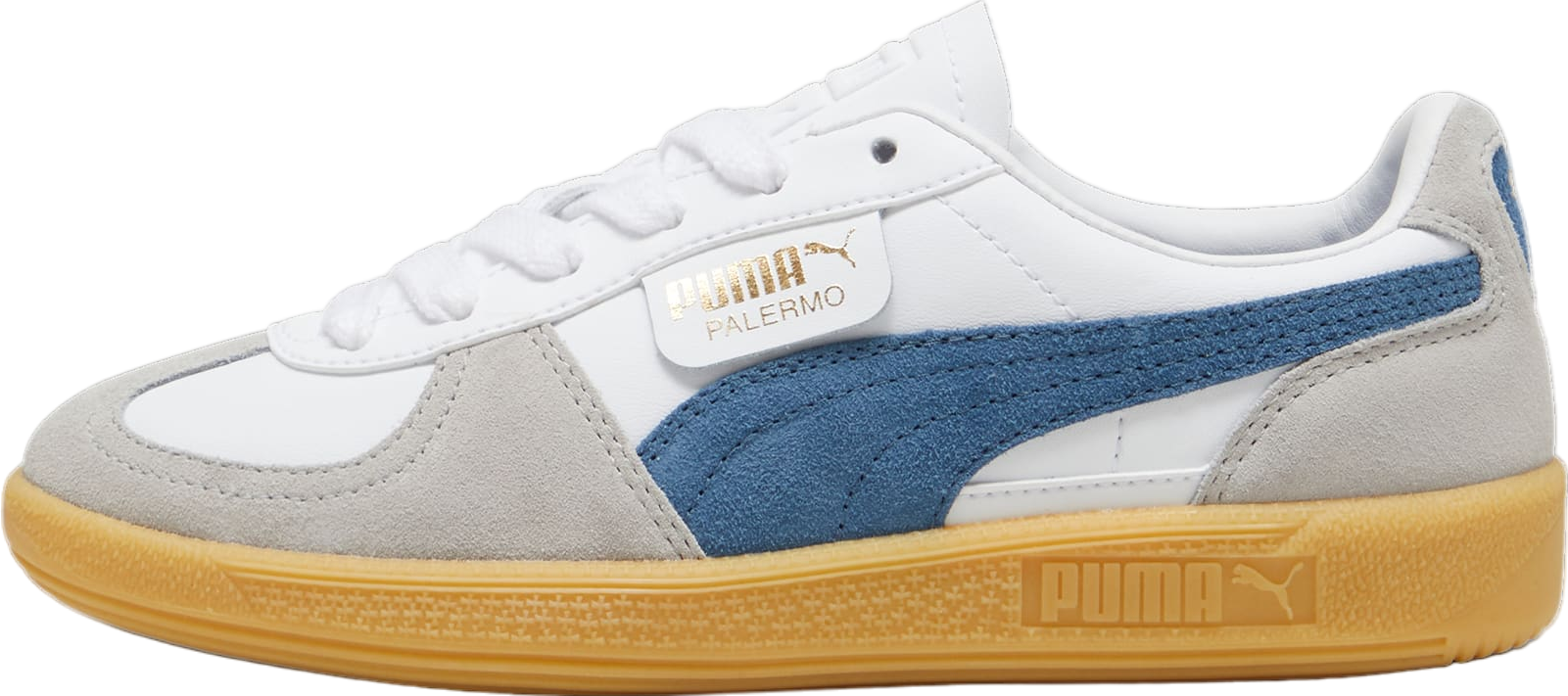 Puma Palermo Leather GS White / Blue Horizon / Gum - Sep