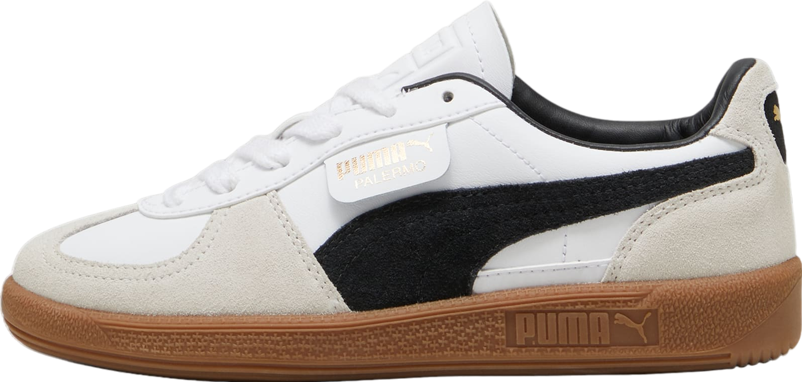 Puma Palermo ブラック/ホワイト シューズ 27.5 PUMA PALERMO LTH MIJ PUMA WHITE-PUMA BLACK （プーマ パレルモ