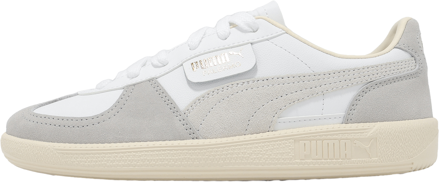 ★PUMA★ Palermo Lth White Grey Gum 39646401 396464-01 Puma Palermo Lth Shoes 'White/Vapor Gray/Gum' (396464-01
