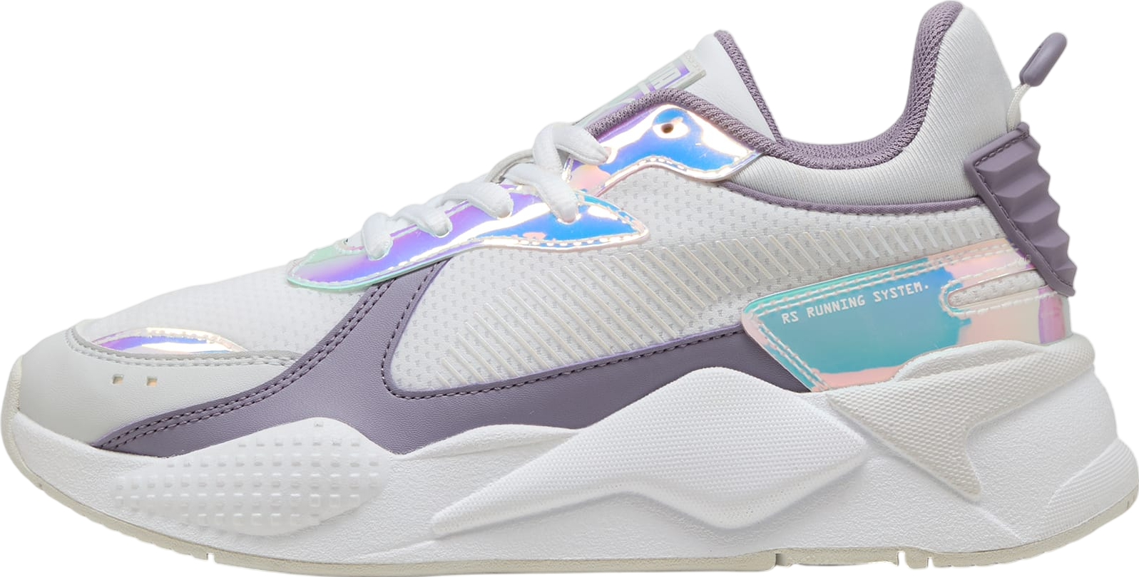 rumimi　R PUMA RS-X Iridescent Sneakers in White/Pale Plum - 399685-02