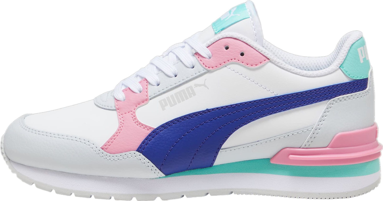 Puma ST Runner v4 Leather Big Kids White / Cool Light Gray - Dec