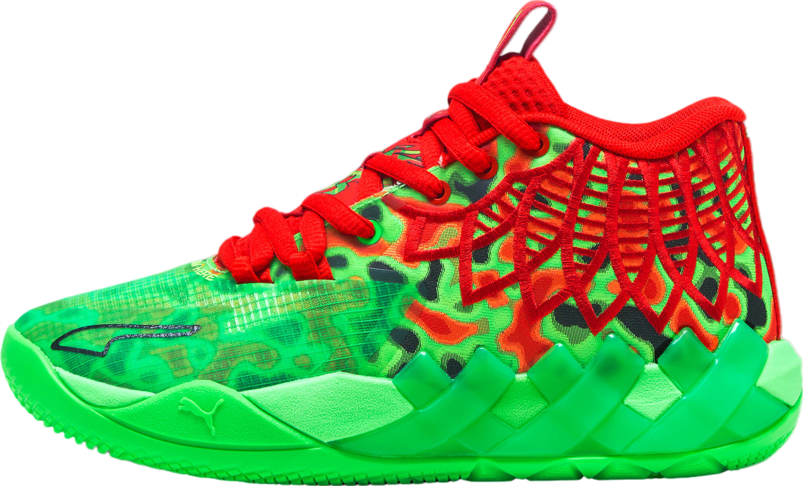 Puma X Lamelo Ball Mb.01 Thermal GS Fluro Green Pes / Red