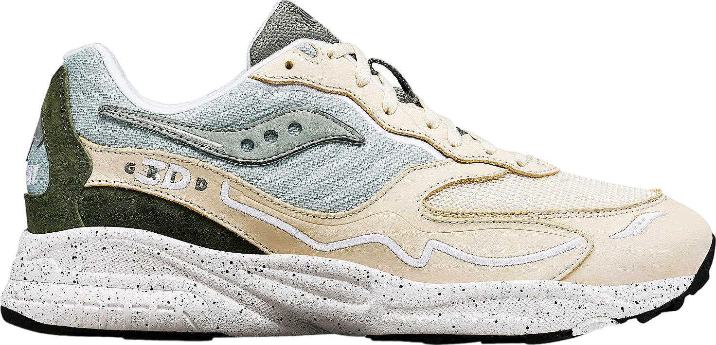 Saucony 3d Grid Hurricane Premium Beige / Green - Feb 2024