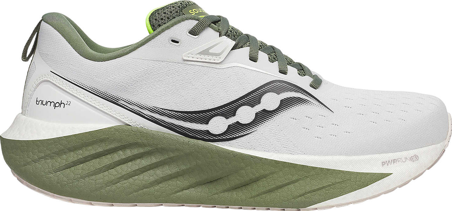 Saucony Triumph 22 White / Olivine - May 2024 - S20964-136
