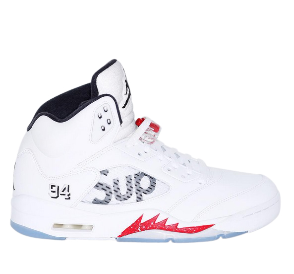 Supreme x Air Jordan 5 White