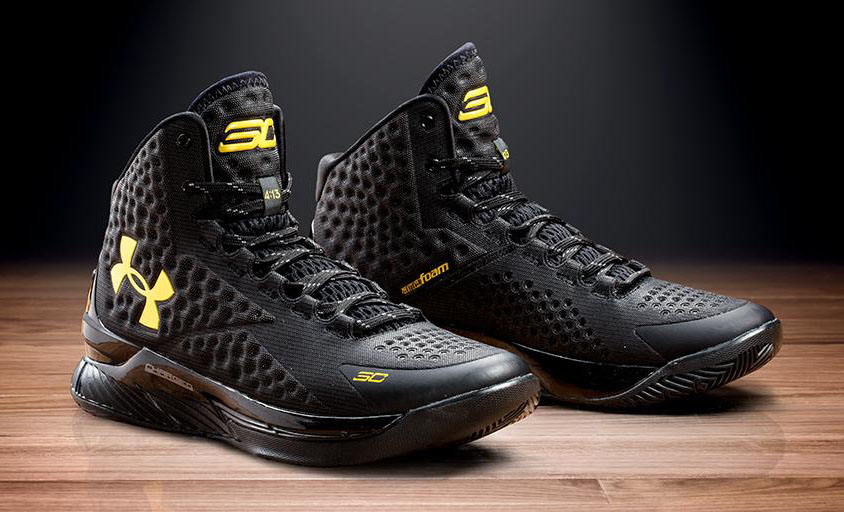 Under Armour Curry One -  Black & Gold Banner