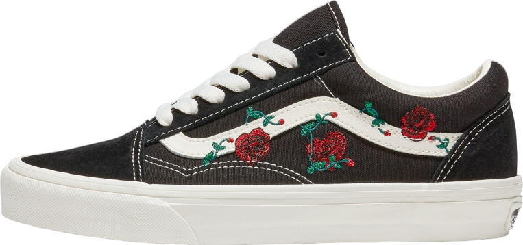 Black vans with roses online