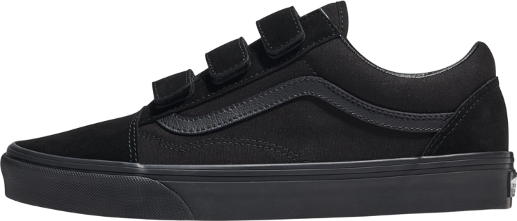 VANS★OLD SKOOL V★ベルクロ★SUEDE/CANVAS BLACK/TRUE WHITE Old Skool V Kids Vans Kids Shoes in black-truewhite for kids