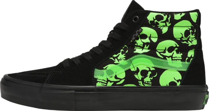 VANS★SKATE SK8-HI★兼用★SPLATTER GREEN/BLACK Vans Skate Sk8-Hi Glow Skulls Shoe Black Green - Billion