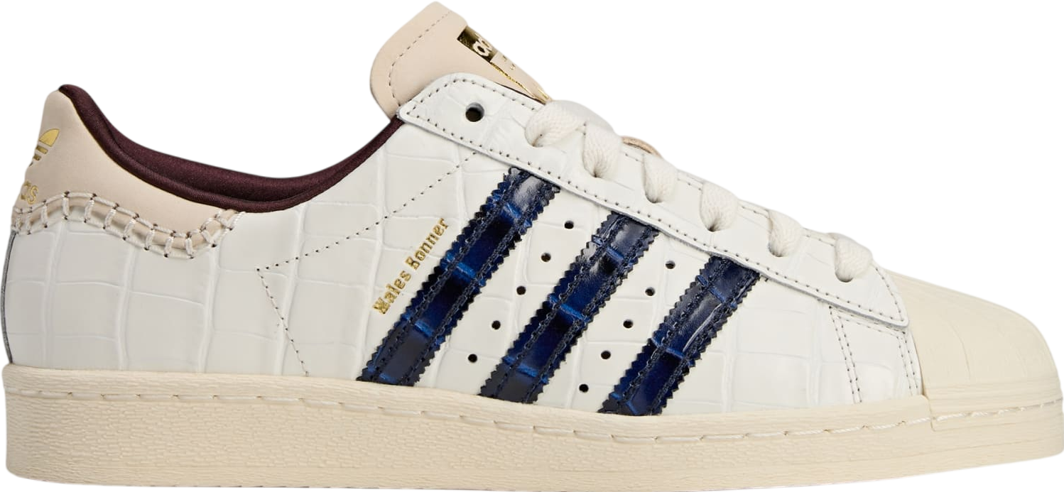 Adidas superstar white and navy on sale